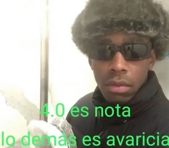 14,05 es nota, lo demás es codicia académica - meme