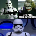 The joker designed the new stormtroopers helmet
