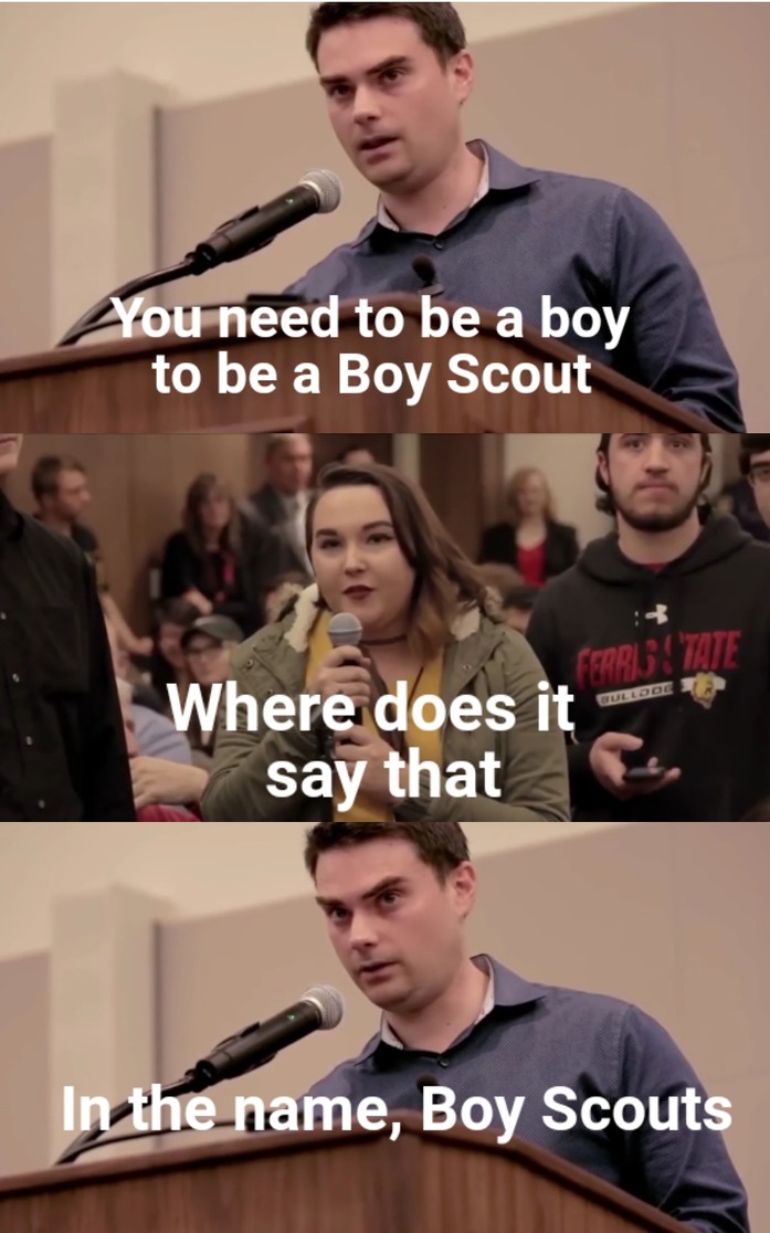 Credit to Ben Shapiro, I had to make this - meme