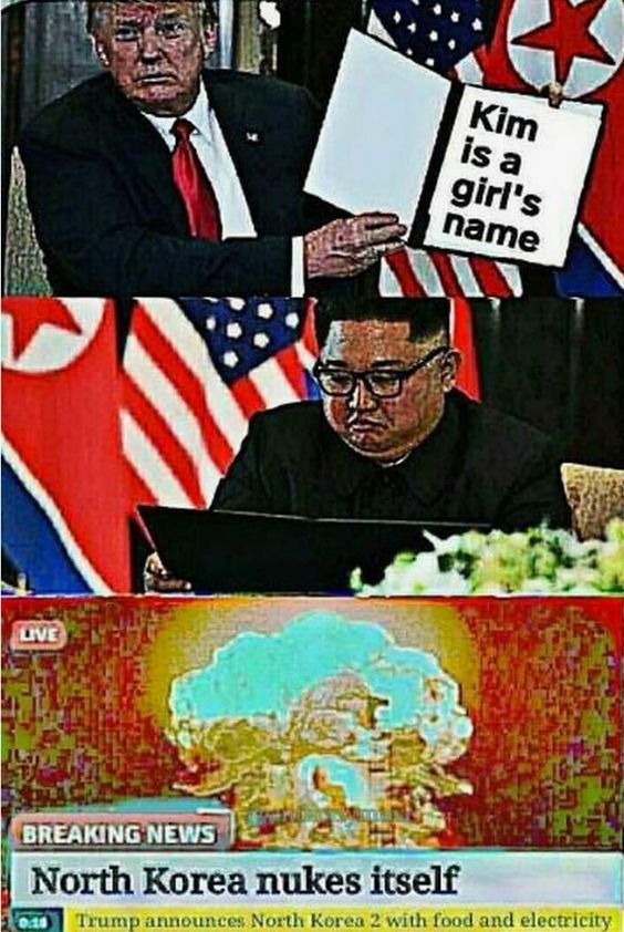 north korea nukes it self - meme