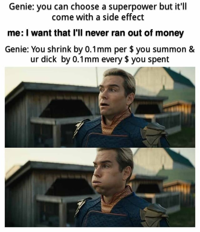 Superpowers come with a price - meme