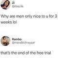 But my free trial is forever..