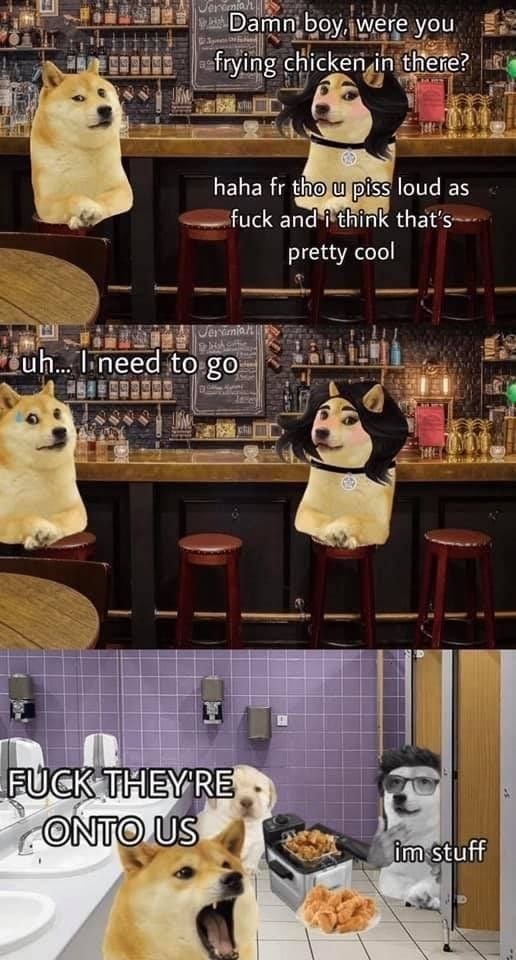 Doge gets busted (almost) - meme