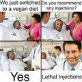 Lethal injection for a missed-steak