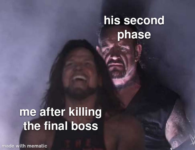 after killing the final boss - meme