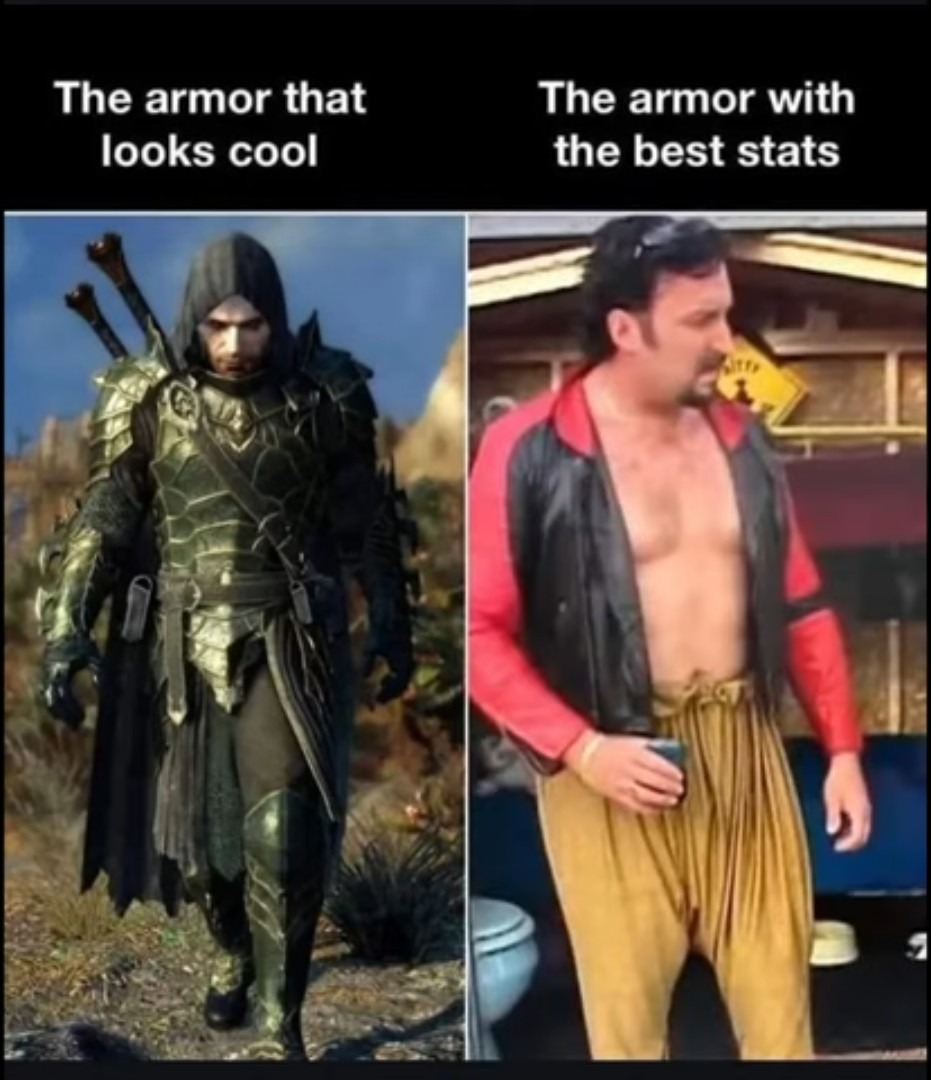 I wouldn't know. I always use the paladin armor from the Bretton Paladin Mod - meme