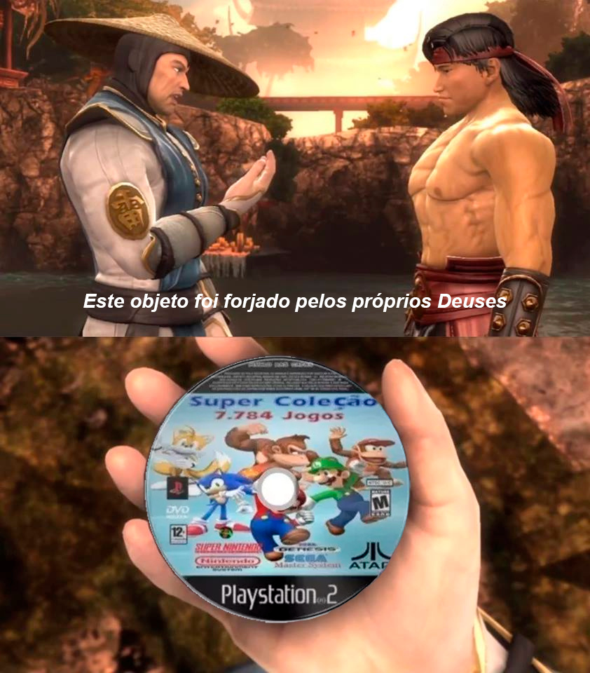O melhor jogo de PS2 na verdade são jogos de outro console - Meme