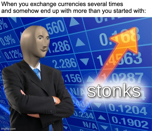 Currency stonks meme