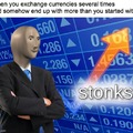 Currency stonks meme