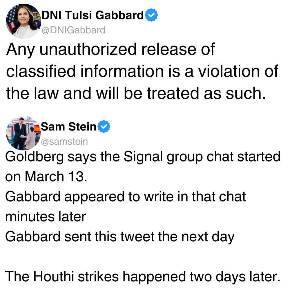 Tulsi Gabbard said it was a crime and then showed up in the chat seconds later - meme