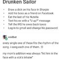 what to do with a drunken sailor