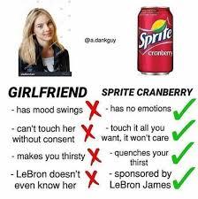 Sprite vs. girlfriend - meme
