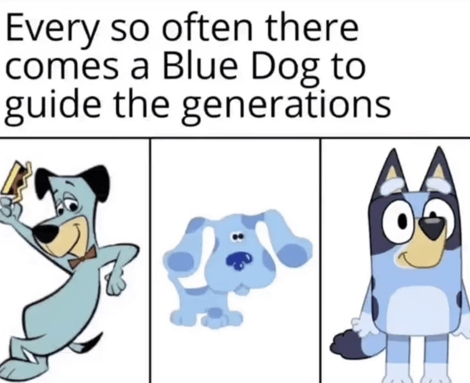 blue doggo - meme