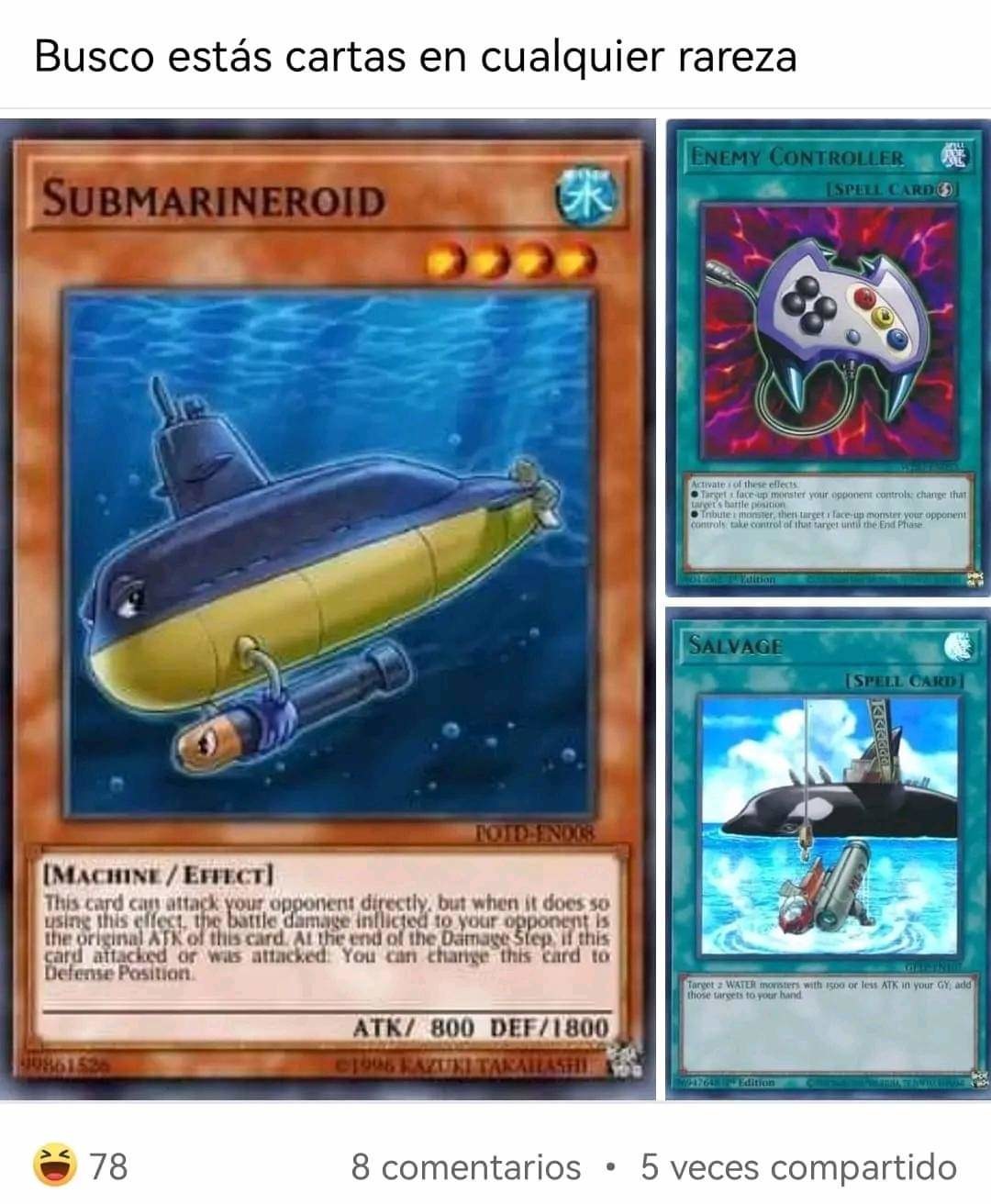 Momo del submarino y Yu-Gi-Oh - meme