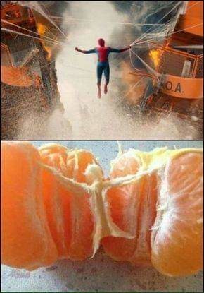 Spiderman and this orange - meme
