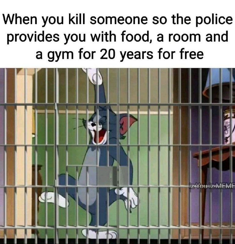 When prison sounds like a free gym plan - meme