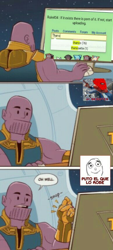 Pobre thanos - meme