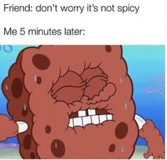Spicy food issues - meme