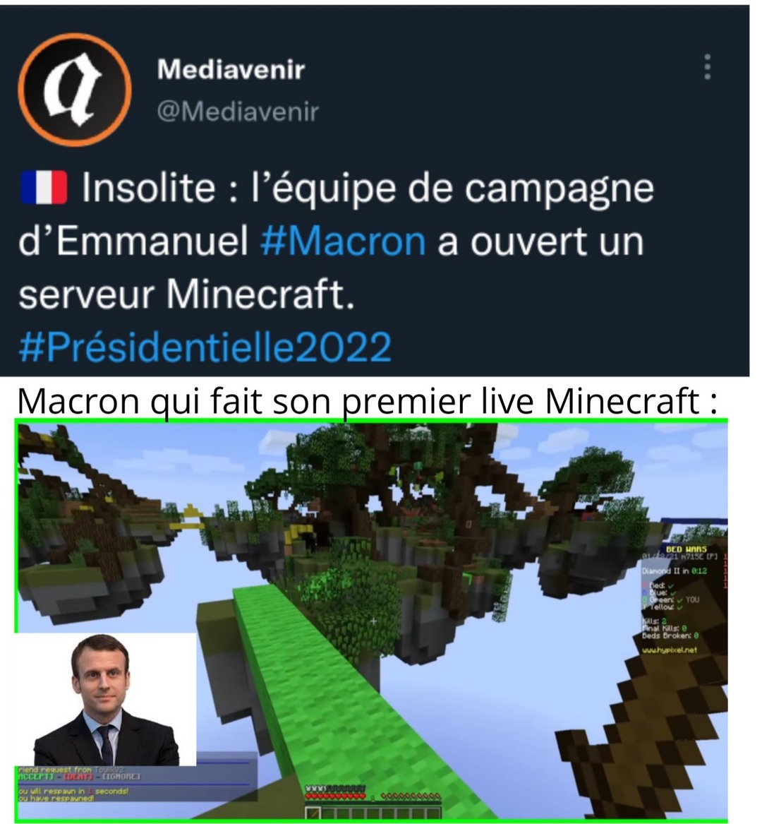 Macron bientôt au ZEvent. - meme