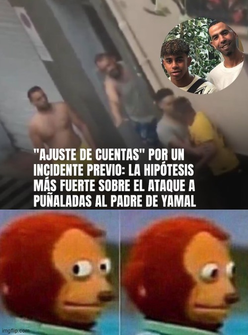 Meme del apuñalamiento del padre de Lamine Yamal