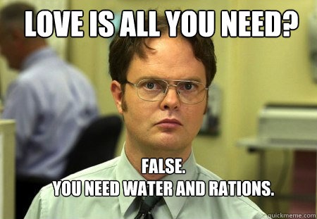 you need water and rations - meme