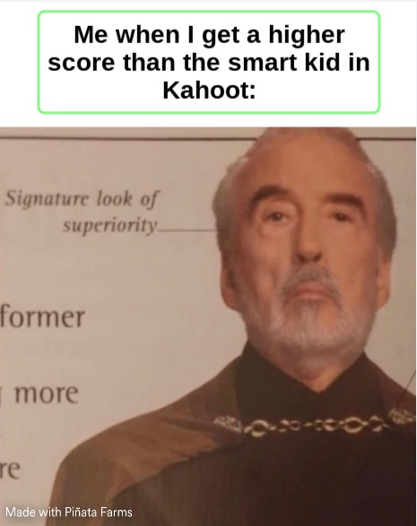 Count Dooku VS. The smart kid - meme