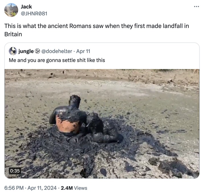 Two guys mud boxing meme
