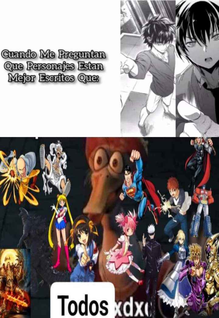 No me sorprendería si comentan "Y esos randoms??", literal solo los conocen por el power scaling, aparte de ser alto somnífero como personajes XDDD - meme