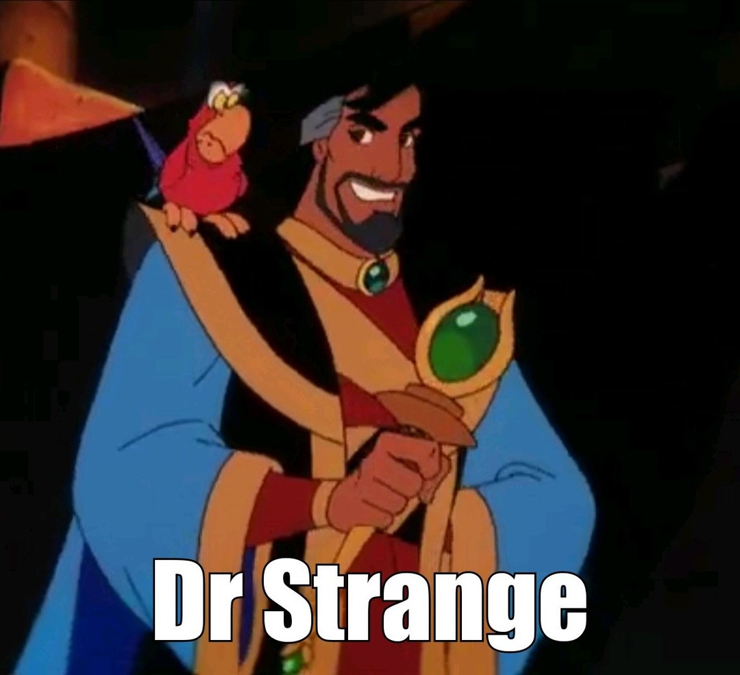 Porque el padre de Aladdin se parece al dr Strange - meme