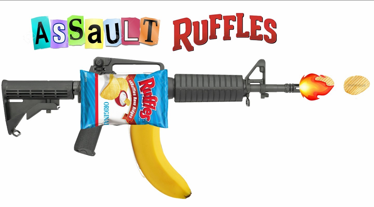 Assault ruffle with illegal banana clip - meme