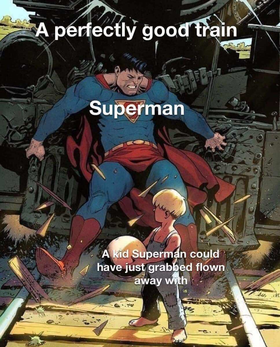 Superman is a dick - meme
