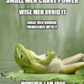 Small men crave power, wise men avoid it
