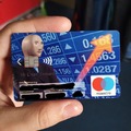 Custom bank card, stonks meme