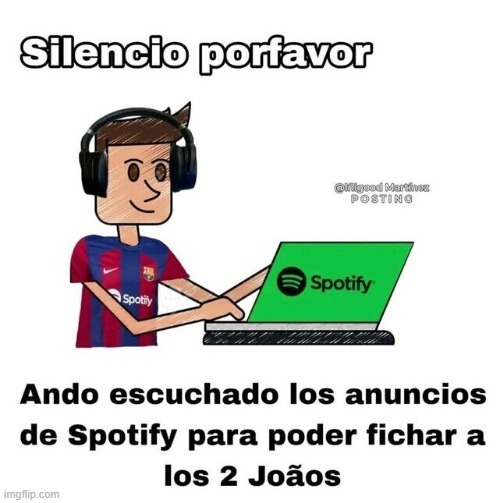 Meme de Barcelona y Spotify