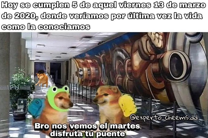 han pasado ya 5 años desde la pandemia - meme