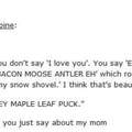 EH EH MAPLE LEAF QUEEN HAM BACON MOOSE ANTLER EH to third comment