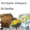 La familia de don Quijote le quemaron los libros hechandoles la culpa de su Locura