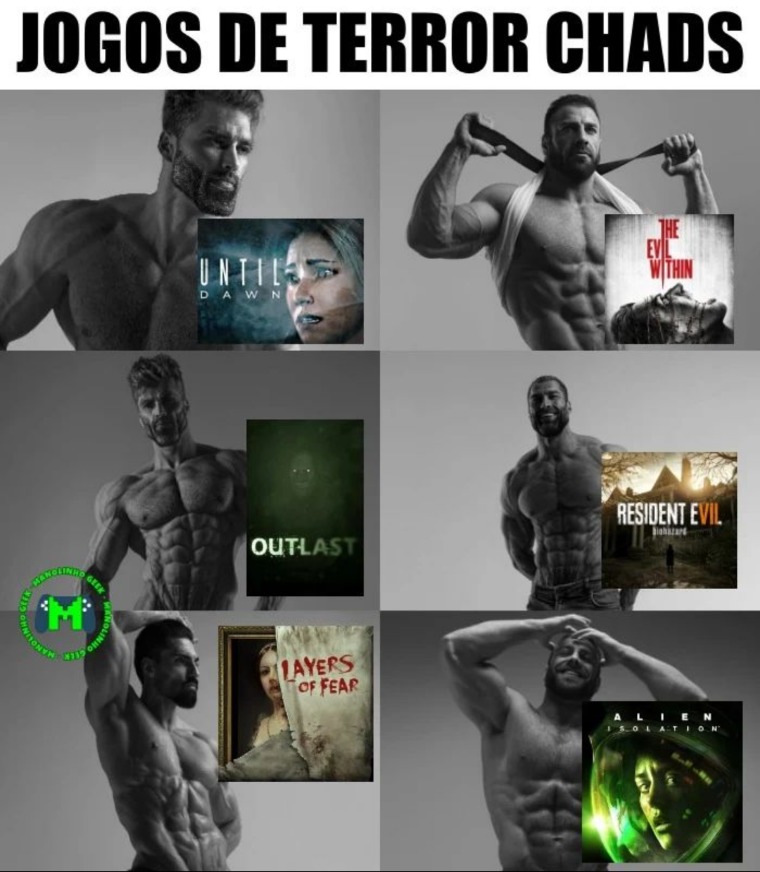 Título foi jogar Outlast - meme