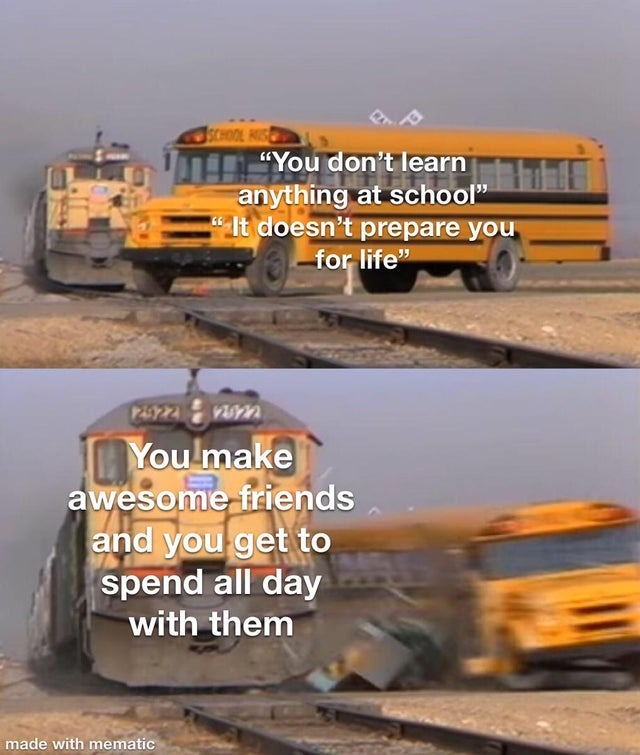 School, for some great for others not so much - meme