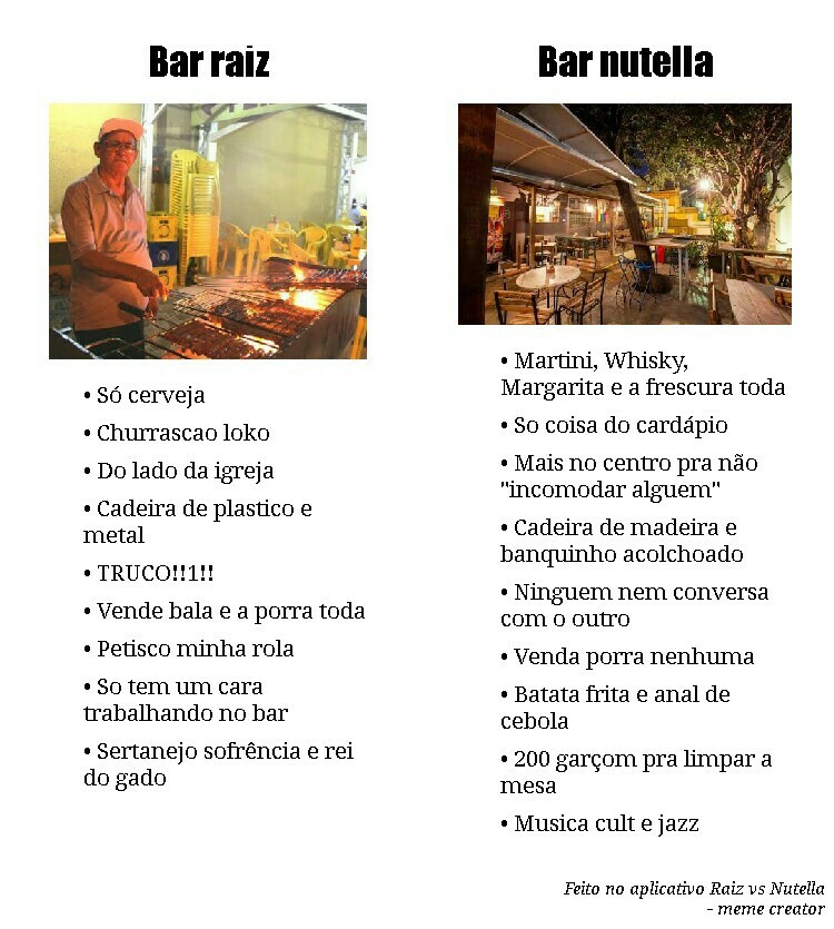 bar raiz vs bar nutella - meme