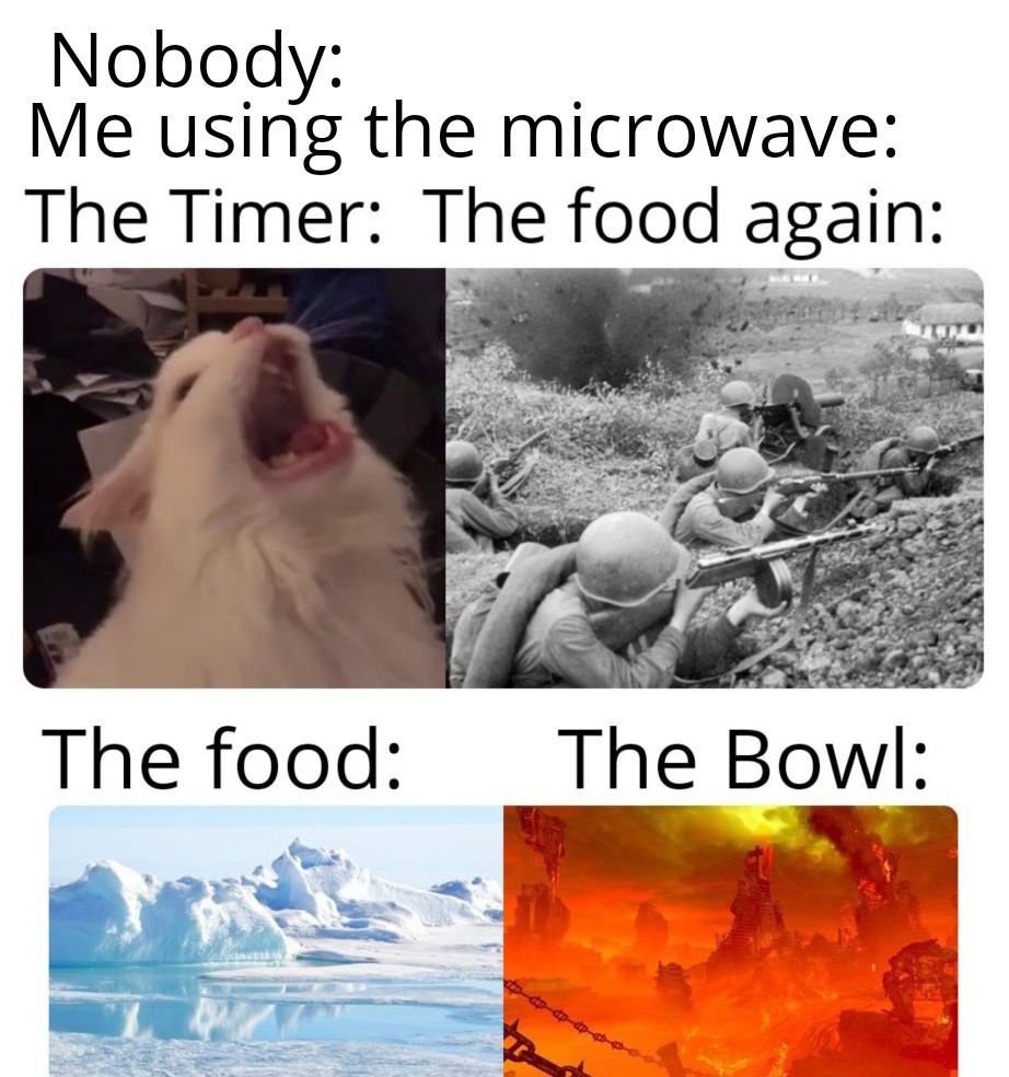 Damn that microwave - meme
