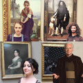 It's amazing that each of these people look like the portraits behind them