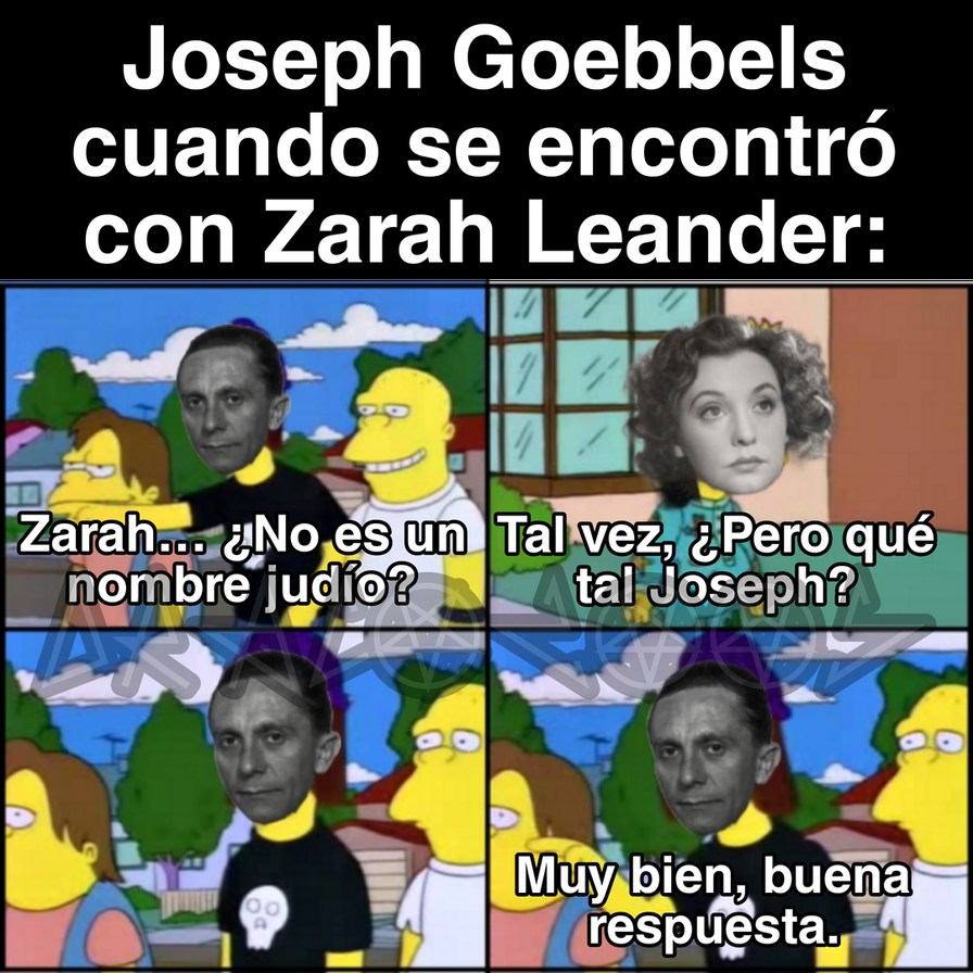 Para quien no sepa, Zarah Leander fue una actriz y espía sueca, además de una de las inspiraciones para crear al personaje de Bridget Von Hammersmark de Bastardos sin gloria. - meme