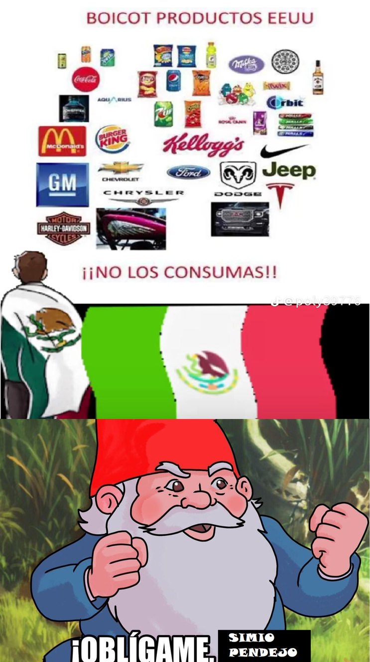 Pinches mexichangos ya me tienen hasta la madre con su boicot de mierda sólo por unos pinches aranceles - meme