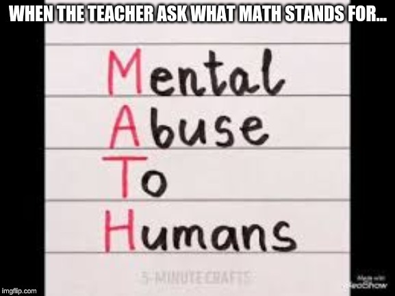 Math stands for - meme