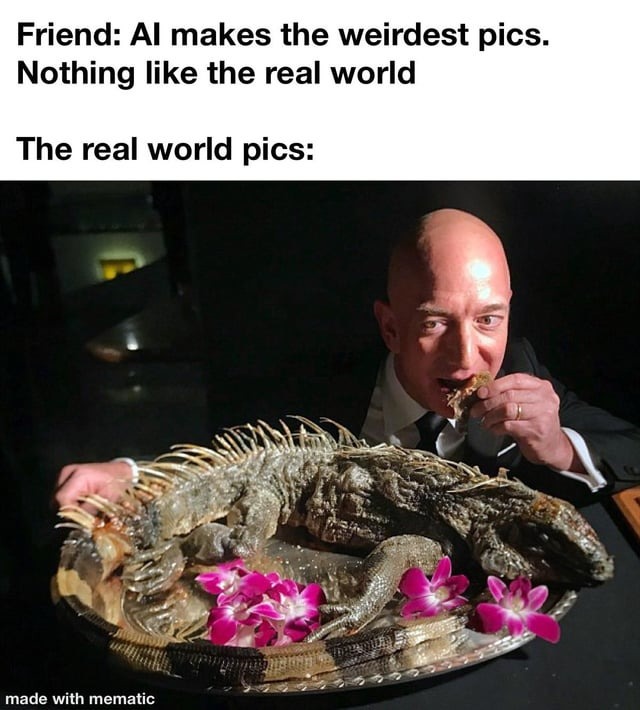 Jeff Bezos real pic - meme
