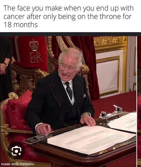 Cancer King Charles meme