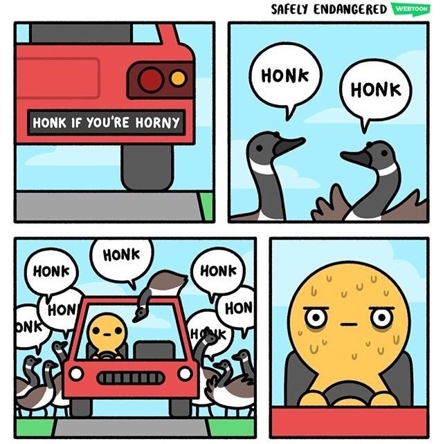 ( ͡° ͜ʖ ͡°) Honk honk - meme