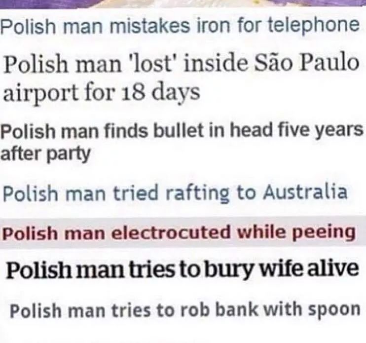 Polish man < Florida man - meme