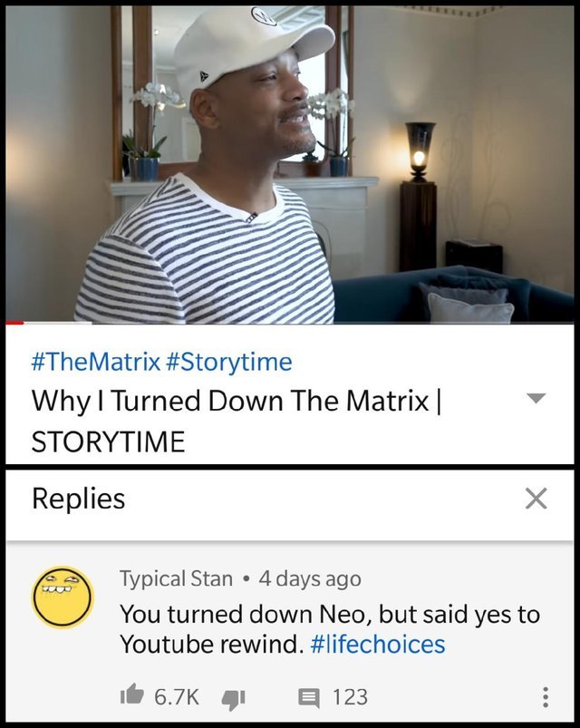 Why Will Smith turned down the Matrix - meme